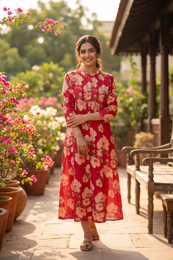 Rani Rayon Floral Printed Kurta